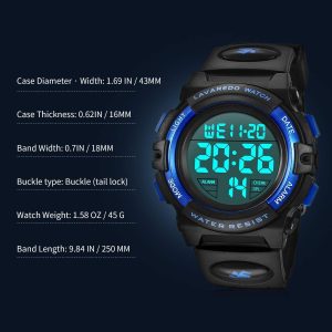 Digital Sport Outdoor Multifunctional Chronograph LED Waterproof Alarm Calendar Watch - Image 7