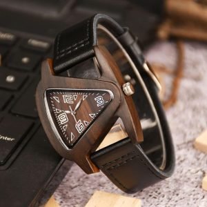 Watch with Leather Strap Quartz  Red Wooden Watches - Image 3
