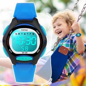 Edillas Kids Watches Digital Girls Boys,7 Colors Waterproof Wrist Watches for Child Sport Outdoor Multifunctional with Stopwatch/Alarm Watch Ages 4-12 - Image 6