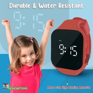 Rechargeable Water-Resistant Digital Watch Time Gift for Kids, Blue - Image 4