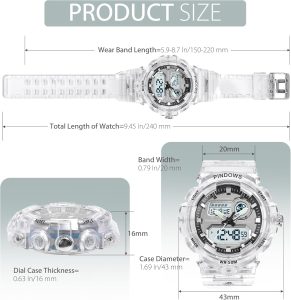 Digital Sports Watch 7 Color LED Light Large Digital Display - Image 4