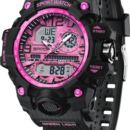 Women's Sport Watch Digital Waterproof Watches Military Watches Analog Outdoor Wrist Watch LED Luminous Alarm Stopwatch Dual Time Wristwatch