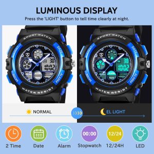 Waterproof Watch with Alarm Clock Stopwatch Wrist Watch - Image 4