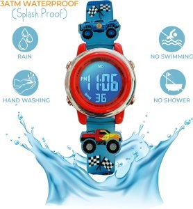 Waterproof 7 Colors Light with Alarm Collection Digital Watch - Image 5